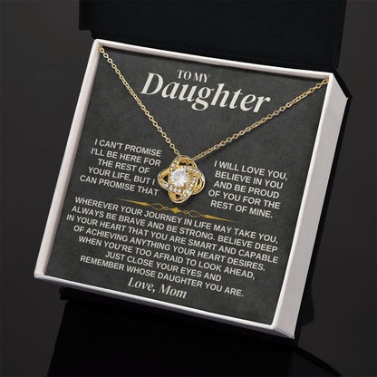 To My Daughter - Mom - Love Knot Necklace Gift Set - SS334