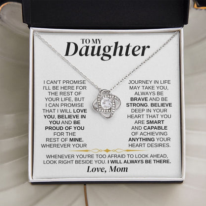 To My Daughter - Mom - Love Knot Necklace Gift Set - SS337