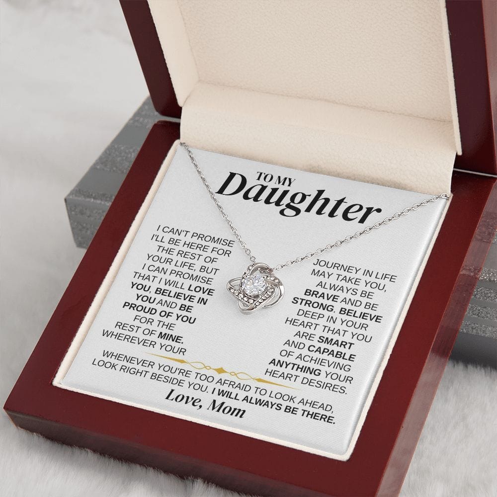 To My Daughter - Mom - Love Knot Necklace Gift Set - SS337