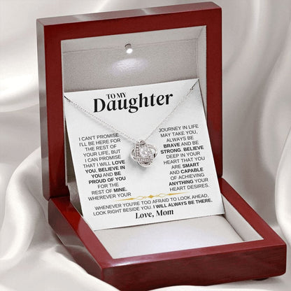 To My Daughter - Mom - Love Knot Necklace Gift Set - SS337