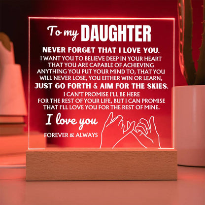 To My Daughter  "Never Forget That I Love You" | Acrylic Lamp ❤️ AC49