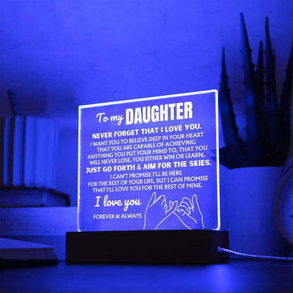 To My Daughter  "Never Forget That I Love You" | Acrylic Lamp ❤️ AC49