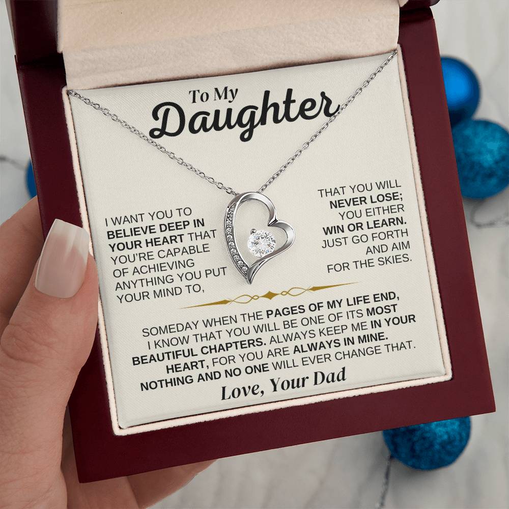To My Daughter - You're Capable Of Achieving Anything - Necklace Gift Set - SS562