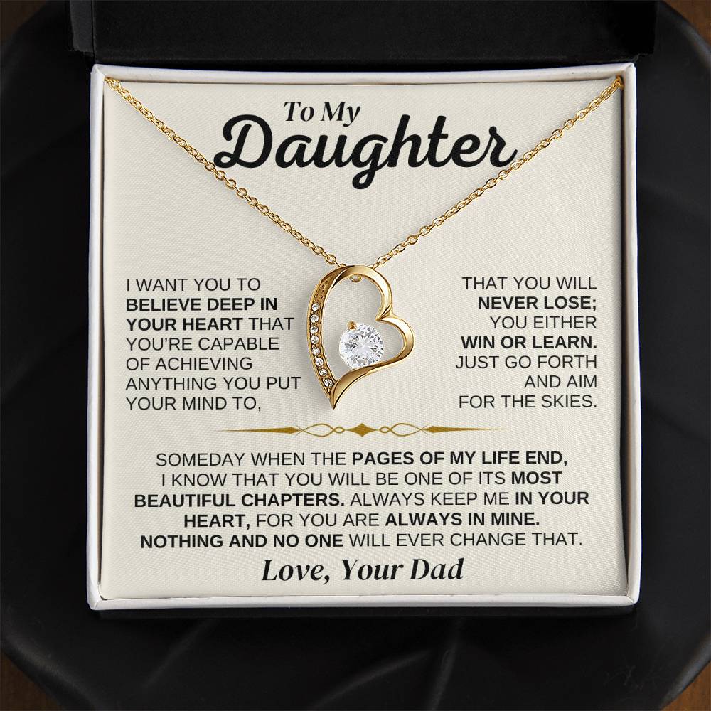 To My Daughter - You're Capable Of Achieving Anything - Necklace Gift Set - SS562