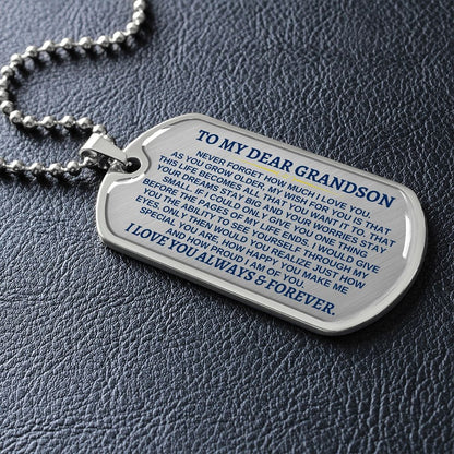 To My Dear Grandson - Love Tag - SS287GS
