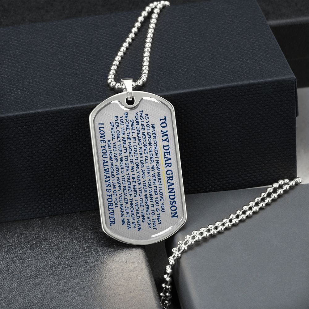 To My Dear Grandson - Love Tag - SS287GS