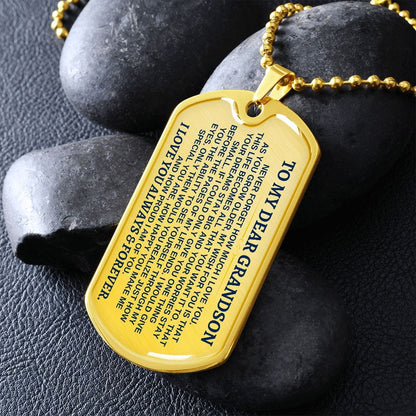 To My Dear Grandson - Love Tag - SS287GS