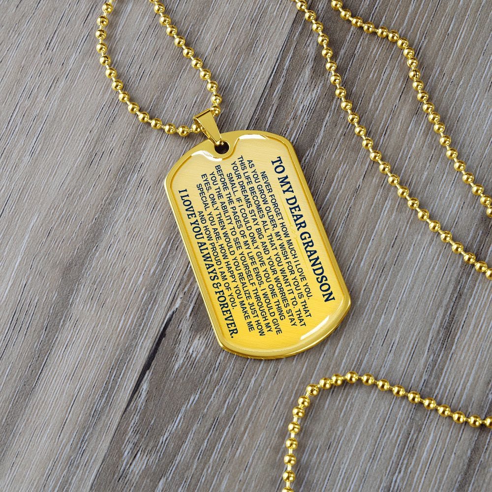 To My Dear Grandson - Love Tag - SS287GS