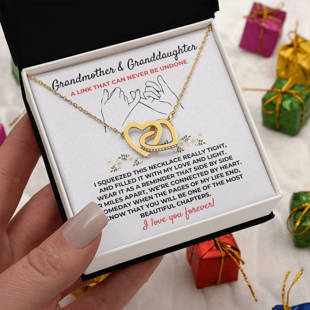 To My Granddaughter - Beautiful Linked Hearts Gift Set - SS394