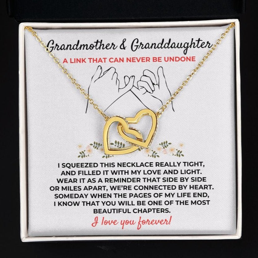 To My Granddaughter - Beautiful Linked Hearts Gift Set - SS394
