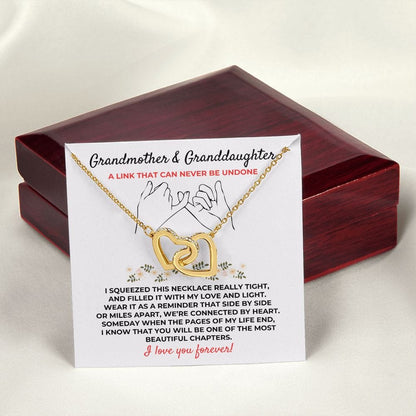 To My Granddaughter - Beautiful Linked Hearts Gift Set - SS394