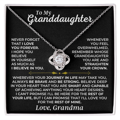 To My Granddaughter - Beautiful Love Knot Gift Set - SS461G