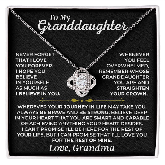 To My Granddaughter - Beautiful Love Knot Gift Set - SS461G