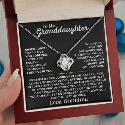 To My Granddaughter - Beautiful Love Knot Gift Set - SS461G