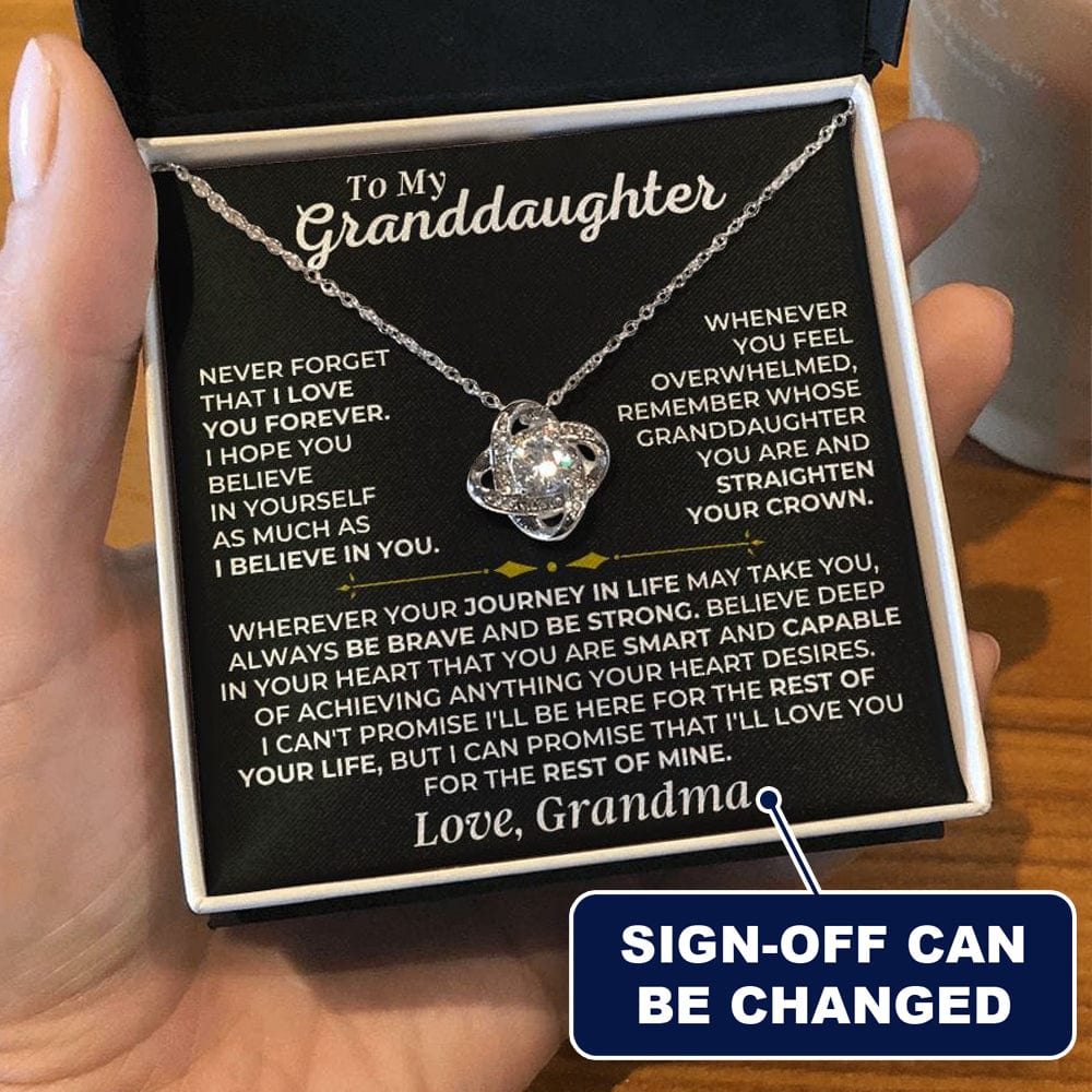 To My Granddaughter - Beautiful Love Knot Gift Set - SS461G