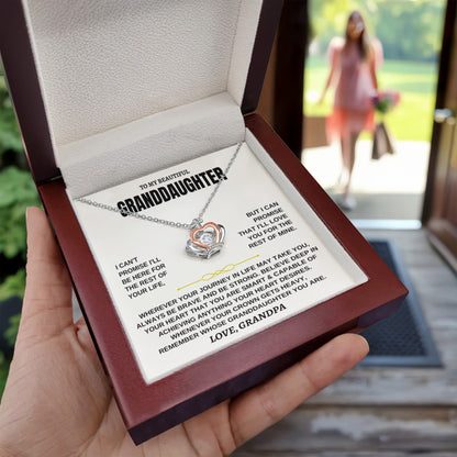 To My Granddaughter - Crown Pendant Necklace - Gift Set - SS117