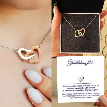 To My Granddaughter - From Grandma - Interlocked Hearts Gift Set - SS105