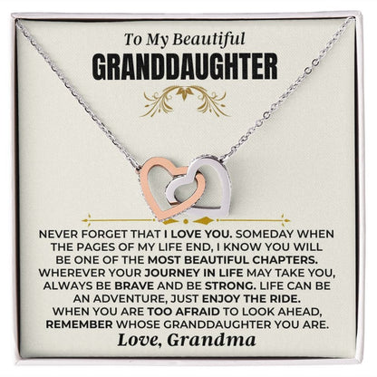 To My Granddaughter - Grandma - Interlocked Hearts Gift Set - SS477