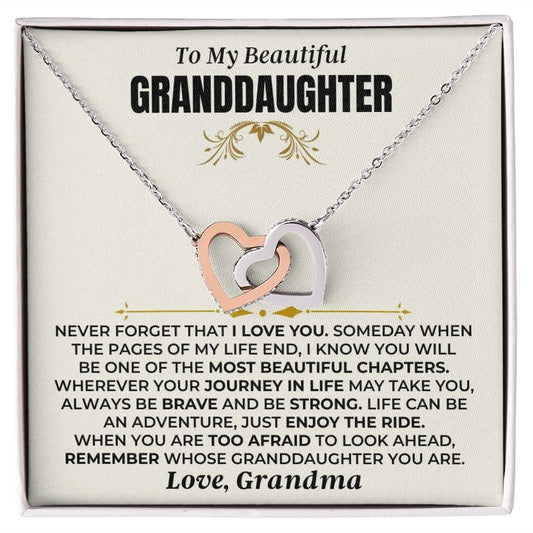 To My Granddaughter - Grandma - Interlocked Hearts Gift Set - SS477