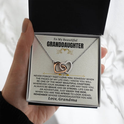 To My Granddaughter - Grandma - Interlocked Hearts Gift Set - SS477