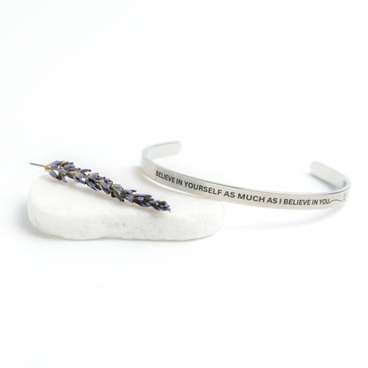 "Whenever your crown gets heavy, remember whose daughter you are" - Cuff Bracelet - SS489