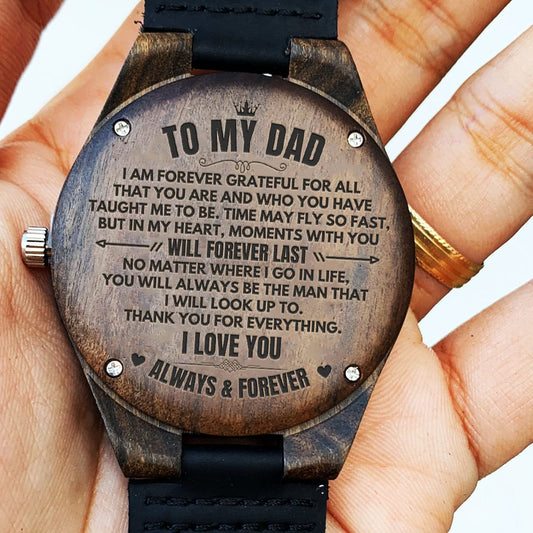 To My Dad - Premium Engraved Wood Watch - SS483