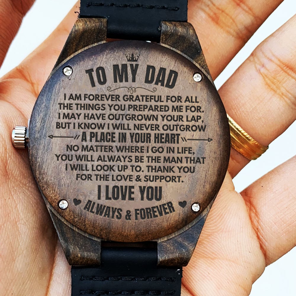 To My Dad - Premium Engraved Wood Watch - SS484