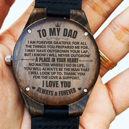 To My Dad - Premium Engraved Wood Watch - SS484