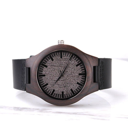 To My Dad - Premium Engraved Wood Watch - SS484V2