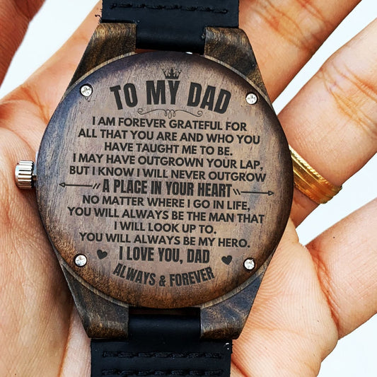 To My Dad - Premium Engraved Wood Watch - SS485