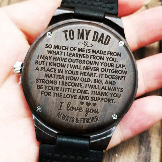 To My Dad - Premium Engraved Wood Watch - SS605