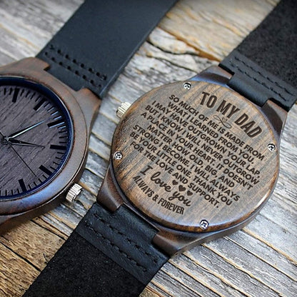 To My Dad - Premium Engraved Wood Watch - SS605