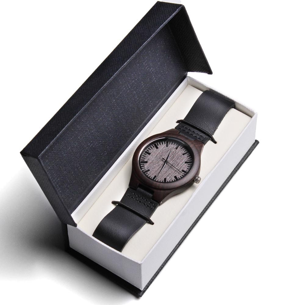To My Dearest Grandson - Engraved Wood Watch - SS482G