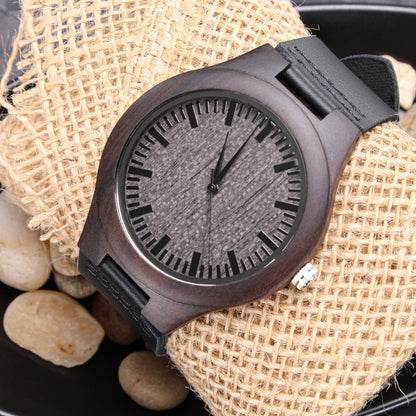 To My Dearest Grandson - Engraved Wood Watch - SS482G